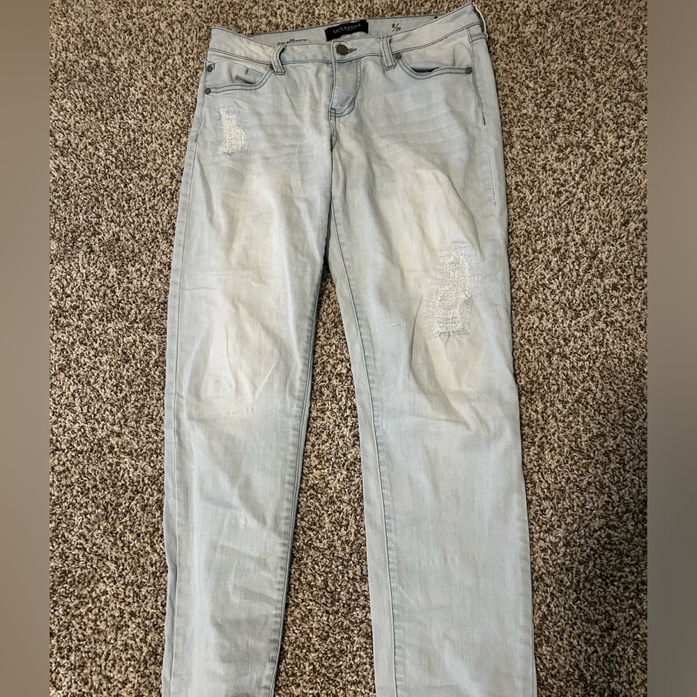Liverpool The Slim Boyfriend Womens Stretch Jean Light Wash Distressed Size 8/29